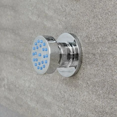 Hudson Reed Como Kit Doccia Con 1 X Idrogetto Rotondo - Ottone Solido Cromato - Ø53 X 63mm - immagine 2