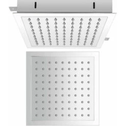 Hudson Reed Trenton Soffione Doccia Fisso - Design Quadrato Ad Incasso Da Soffitto - Acciaio Inox - Controsoffitto Doccia - 280 X 280mm