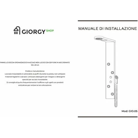 Pannello Doccia Idromassaggio A Quattro Vie In Acciaio Inox Spazzolato - immagine 2