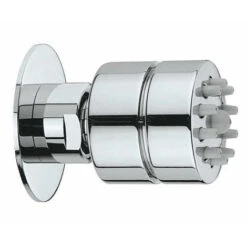 Soffione Doccia Autopulente Ottone Cromato Bossini Tondo Gom Diametro 34 Mm