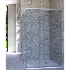 Box Doccia Angolare Porta Scorrevole 60x70 Cm Trasparente