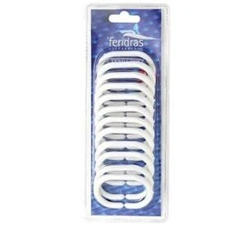 SET 12 GANCI DOCCIA BIANCHI