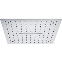 Hudson Reed Trenton Soffione Doccia Fisso Effetto Cascata - Design Quadrato Ad Incasso Da Soffitto - Acciaio Inox - Controsoffitto Doccia - 400 X 400mm