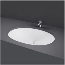 Lavabo Sottopiano Ovale 57L X 42P Cm Bianco Modello Rosa Rak Ceramiche