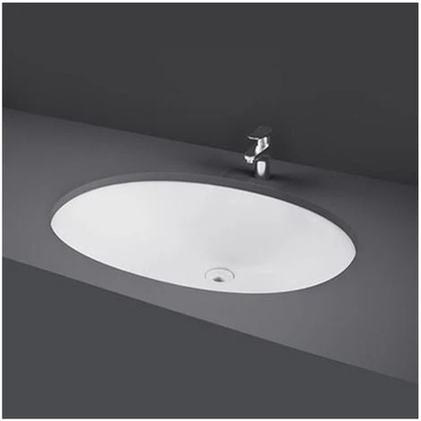 Lavabo Sottopiano Ovale 57L X 42P Cm Bianco Modello Rosa Rak Ceramiche