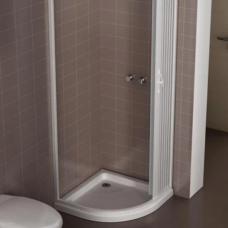 Box Doccia Giove 80x80cm In Pvc Apertura Semicircolare Laterale - immagine 2