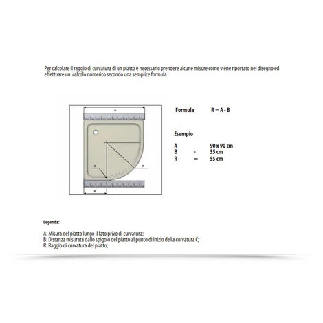Box Doccia Giove 80x80cm In Pvc Apertura Semicircolare Laterale - immagine 4