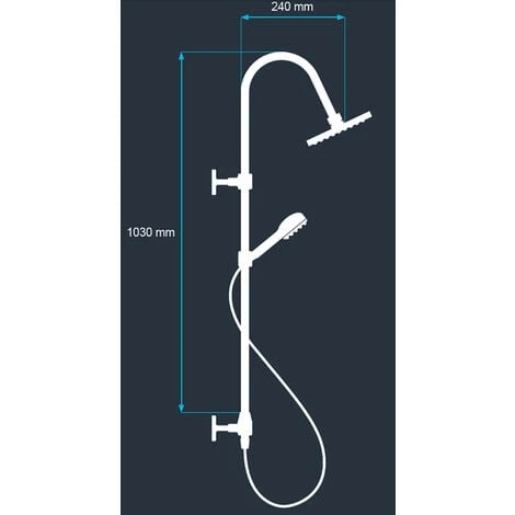 EUROSANIT Colonna Doccia Con Miscelatore Meccanico / Kara By Eurosanit - immagine 5