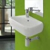 Lavabo Sospeso In Ceramica 45 X 27,5 Cm Bianco Lucido Destro
