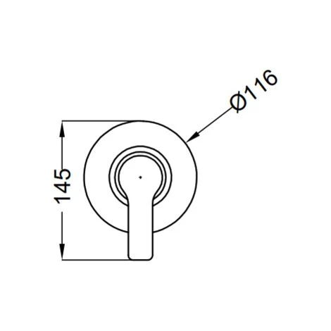 Leva E Disco Per Miscelatore Per Doccia Teorema GOODLIFE Cromato 86007110001 - immagine 2