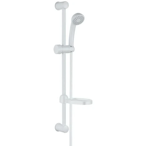 Ogomondo Saliscendi In Abs Bianco Blush Con Doccetta E Portasapone