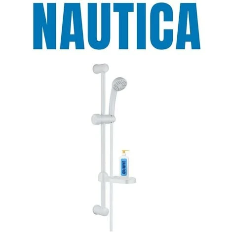 Ogomondo Saliscendi In Abs Bianco Blush Con Doccetta E Portasapone - immagine 3