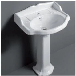 Simas Ar814 Arcade Lavabo Cm.59 Bianco Con Spalliera