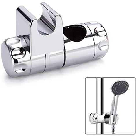 Gancio Supporto Doccia Cromato Per Aste Saliscendi Scorrevole Confezione 1