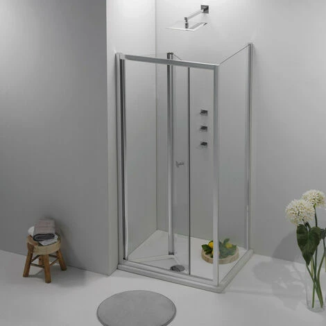 Elite Box Doccia 70x90 Cm Apertura A Libro Cristallo Trasparente 6 Mm