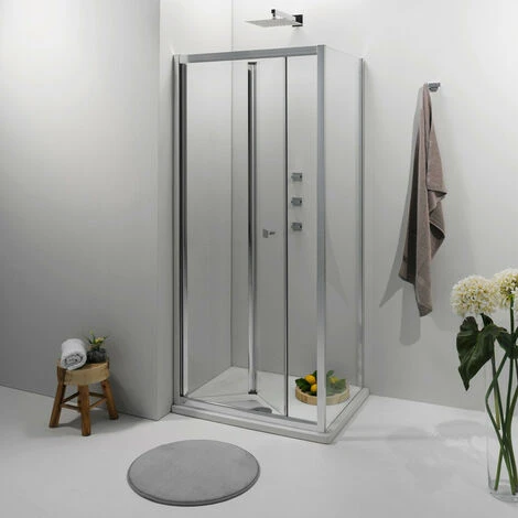 Elite Box Doccia 70x90 Cm Apertura A Libro Cristallo Trasparente 6 Mm - immagine 2