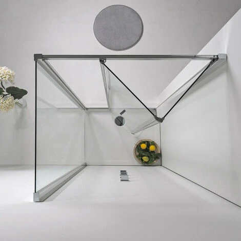 Elite Box Doccia A Libro 80x100 Cm Pieghevole In Cristallo Trasparente 6 Mm - immagine 3