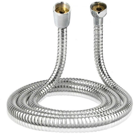 Tubo Flessibile Doccia 1,5 M Metallo Cromato Attacco Universale Bagno - immagine 3