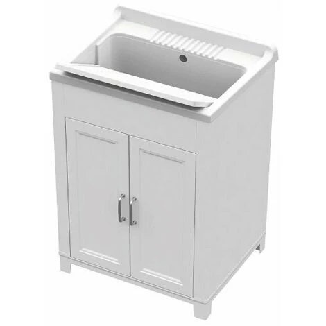 MONGARDI - MOBILE LAVATOIO IN RESINA CON LAVELLO 60X50X84 E ASSE