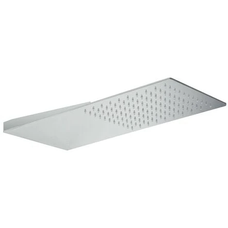 Soffione A Sbalzo 50 X 23 Cm Effetto Pioggia In Acciaio Inox Cromo