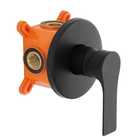 Miscelatore Doccia Incasso Nero Opaco Moderno - immagine 3