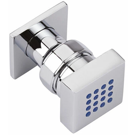 Hudson Reed Kubix Kit Doccia Con 1 X Idrogetto Quadrato - Ottone Solido Cromato - 45 X 45 X 60mm