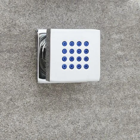 Hudson Reed Kubix Kit Doccia Con 1 X Idrogetto Quadrato - Ottone Solido Cromato - 45 X 45 X 60mm - immagine 2