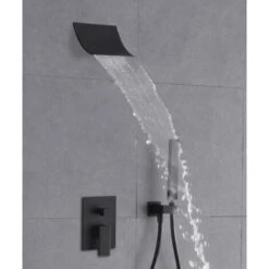 Cascade Pomme De Douche Et Système De Douche à Main Noir Solide