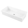 Lavabo A Canale 90x45xh20 Cm In Ceramica Galassia Ninive Bianco