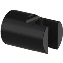 Supporto Doccia Tondo In Ottone Nero Opaco Con Attacco Conico Per Flessibile