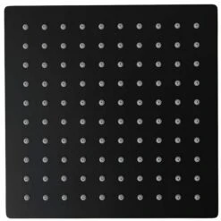 SOFFIONE QUADRATO PER BRACCIO DOCCIA NERO OPACO