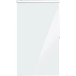 Relaxdays Tenda Per Doccia Moderna, 120x240 Cm, Vasca Da Bagno, Idrorepellente, Montaggio A Soffitto, Rullo,Trasparente