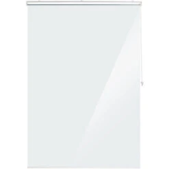 Relaxdays Tenda Per Doccia Moderna, 140x240 Cm, Vasca Da Bagno, Idrorepellente, Montaggio A Soffitto, Rullo,Trasparente