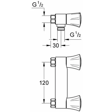 Grohe Costa - Rubinetto Doccia A Manopola, Cromato 26345001 - immagine 2