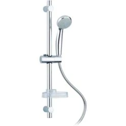 Saliscendi Box Doccia Asta Con Doccetta Acciaio E Abs 3 Getti Mod. Aurora