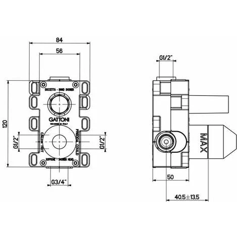 Set Doccia In Colore Oro Spazzolato Gattoni Easy 1490/PDSG Oro Spazzolato - immagine 3