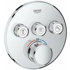 Grohe Grohtherm SmartControl - Miscelatore Doccia Termostatico Ad Incasso, 3 Utenze, Cromato 29121000