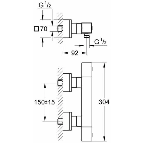 Grohe Grohtherm Cube - Miscelatore Doccia Termostatico, Cromato 34488000 - immagine 2