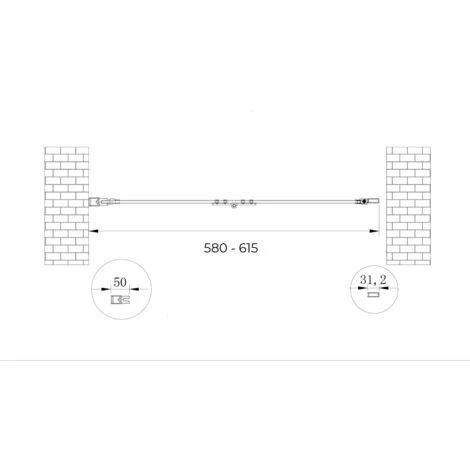 Porta Box Doccia Con Apertura A Libro Pieghevole A Soffietto Per Installazione In Nicchia H 190 Cromo Trasparente Anticalcare Misura 58-61,5 - immagine 4