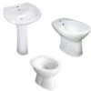 SERIE SANITARI IDRO A TERRA FORMATA DA LAVABO, COLONNA, BIDET E VASO