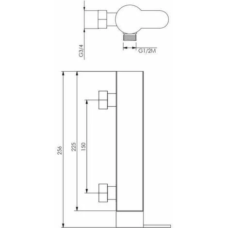 Set Miscelatore Esterno Doccia Completo Di Asta Saliscendi Damast 17753 Cromo - Meccanico - immagine 2