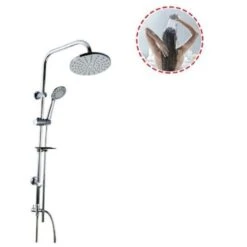 Trade Shop - Colonna Doccia Saliscendi Miscelatore Cromato Rubinetto Soffione 69125 Bagno