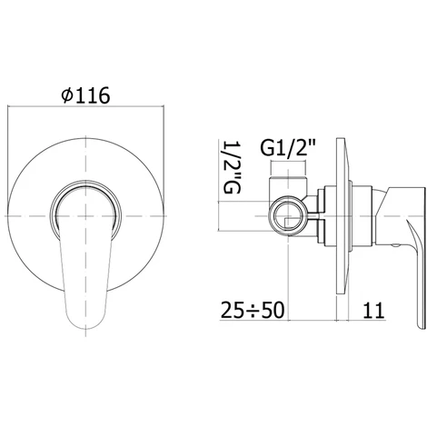 Miscelatore Doccia Incasso Paffoni Green Senza Deviatore - immagine 3