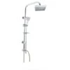 Trade Shop - Colonna Doccia Bagno Moderna Saliscendi Soffione Quadrato Portasapone 98cm 59395