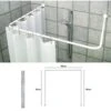Trade Shop - Supporto Tenda Doccia In Acciaio Bianco Bagno 90x90x90 Bastone Asta Telaio Curvo