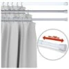 Trade Shop - Barra Telescopica Per Tenda Da Doccia 140 Cm Fino A 260 Cm Alluminio Bianco