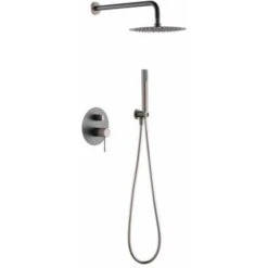 Linea Imex GPD038/GC Set Doccia Incasso Grigio Opaco E Champagne