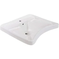 Lavabo Per Disabili In Ceramica Bianco - Installabile Soltanto Con La Staffa Fissa