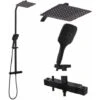 SET DOCCIA DA INCASSO CON TERMOSTATO REA JET BLACK MAT