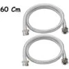 COPPIA TUBO FLESSIBILE 60CM TUBI DI INGRESSO 1/2X1/2 MASCHIO FEMMINA DGO-177